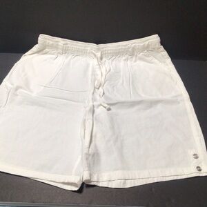 Karen Scott Size Large White Casual Drawstring Shorts